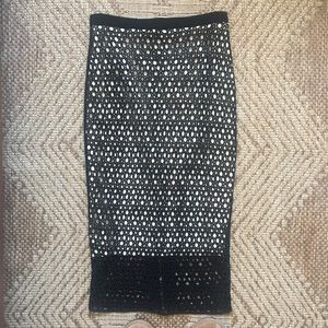 Judith & Charles lace overlay pencil skirt, size 0